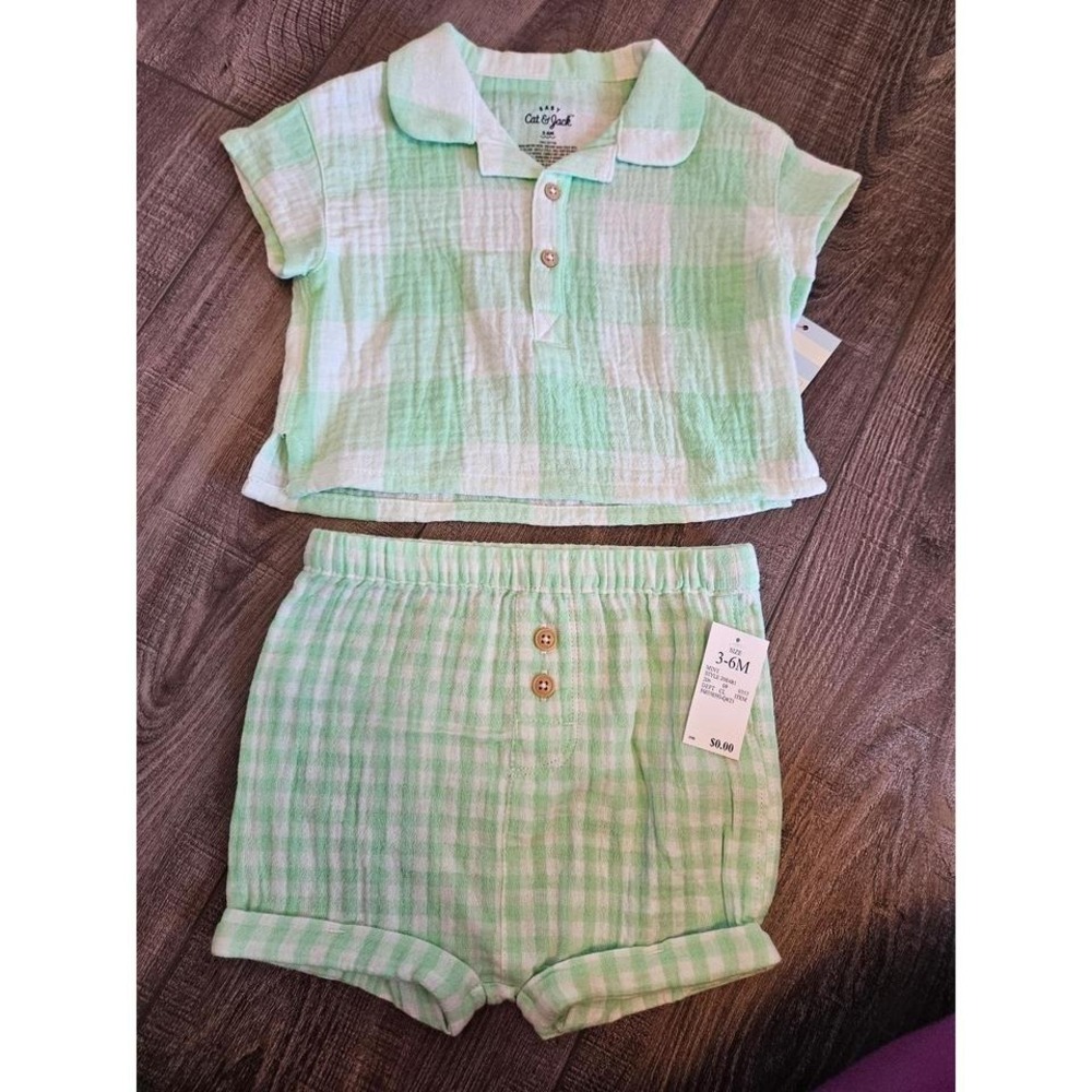 Cat and jack baby boy set 3-6 mos